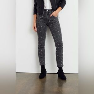 Anthropologie x Pilcro Ultra High-Rise Beaded Straight Jeans - size 30 (NWT)